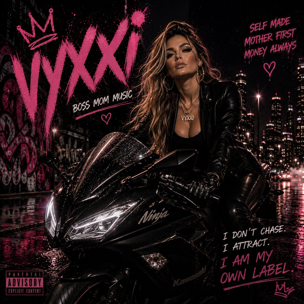 VYXXI Boss Mom Music op een motor